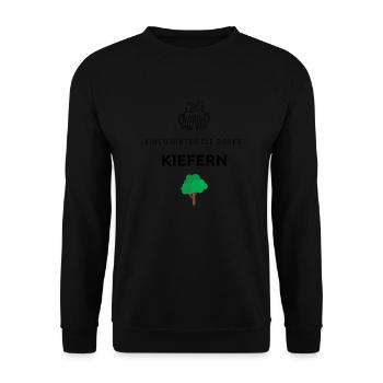 Einen hinter die Borke kiefern - Bier - Party - Unisex Pullover - Schwarz - Vorne - Alina (178cm) & Michal (187cm)