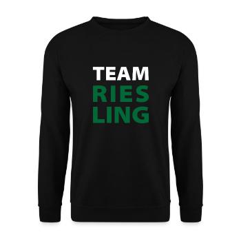 Team Riesling - Unisex Pullover - Schwarz - Vorne - Alina (178cm) & Michal (187cm)