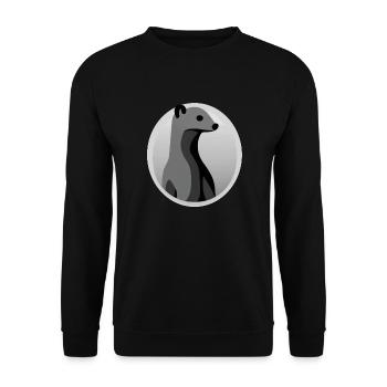 BEAUTIFUL STYLIZED MEERKAT - Unisex Sweatshirt - black - Front - Alina (178cm) & Michal (187cm)