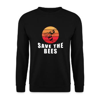 Beekeeper Bees Flowers Nature - Unisex Sweatshirt - black - Front - Alina (178cm) & Michal (187cm)