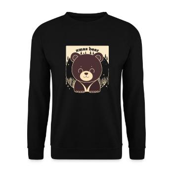 Vintage-Bär - Unisex Pullover - Schwarz - Vorne - Alina (178cm) & Michal (187cm)