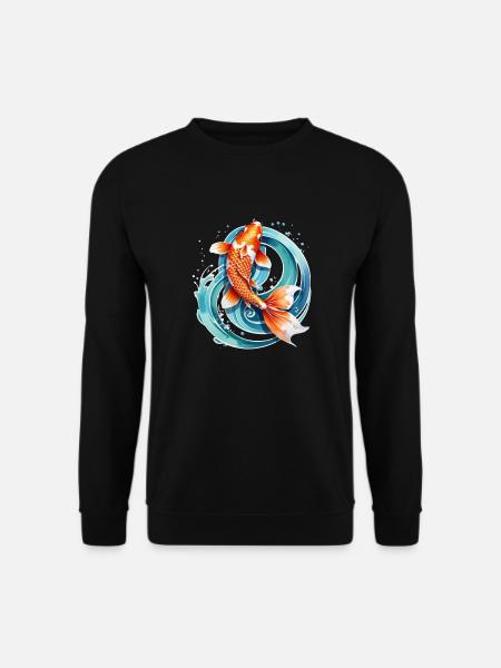 Koi Carp - Japanese Fish - Unisex Sweatshirt - black