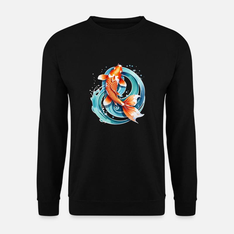 Koi Carp - Japanese Fish - Unisex Sweatshirt - black