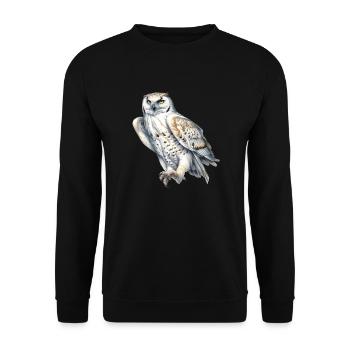 SnowyOwl 05 - Unisex Pullover - Schwarz - Vorne - Alina (178cm) & Michal (187cm)