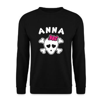 Pirate Anna Design pour les filles et les femmes - Sweat-shirt Unisexe - noir - Devant - Alina (178cm) & Michal (187cm)