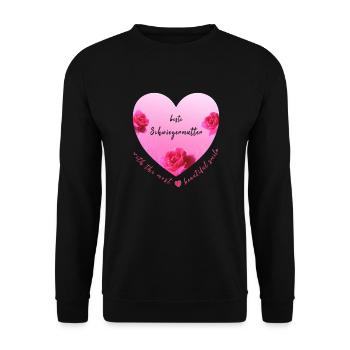 best mother-in-law - Unisex Sweatshirt - black - Front - Alina (178cm) & Michal (187cm)