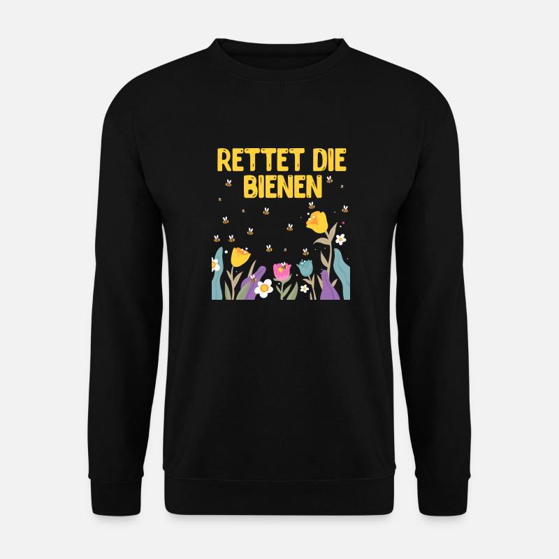 Rettet Die Bienen Imkerei Earth Day Naturschutz - Unisex Pullover - Schwarz