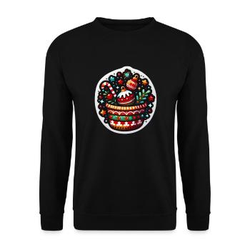 Christmas treats - Unisex Sweatshirt - black - Front - Alina (178cm) & Michal (187cm)