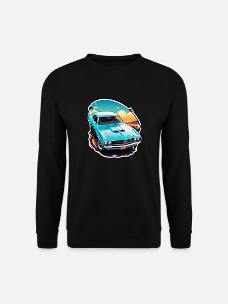 Oldtimer Sonnenuntergang - Unisex Pullover - Schwarz