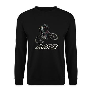 vtt descente - Sweat-shirt Unisexe - noir - Devant - Alina (178cm) & Michal (187cm)