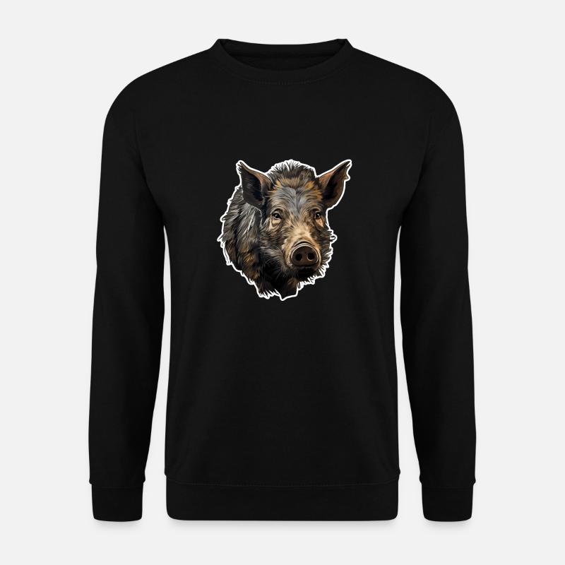 Wildschweinkopf - Unisex Pullover - Schwarz