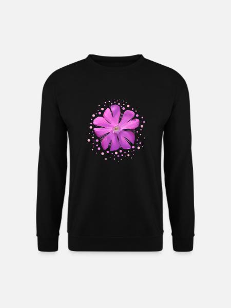 pink flower - Unisex Sweatshirt - black