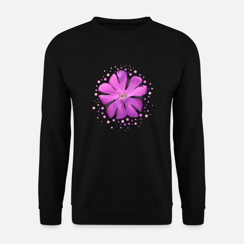 pink flower - Unisex Pullover - Schwarz
