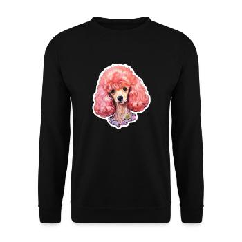 Poodle curly - Unisex Sweatshirt - black - Front - Alina (178cm) & Michal (187cm)