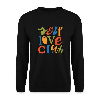 self love club - Unisex Sweatshirt - black - Front - Alina (178cm) & Michal (187cm)
