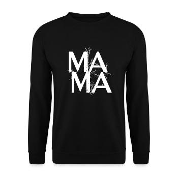 Mama Mother's Day Birthday Gift Idea - Unisex Sweatshirt - black - Front - Alina (178cm) & Michal (187cm)