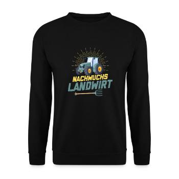 Nachwuchs Landwirt Bauer Bauernhof - Unisex Pullover - Schwarz - Vorne - Alina (178cm) & Michal (187cm)