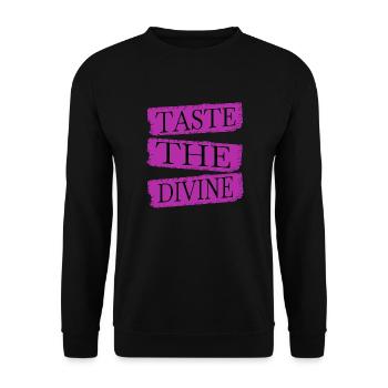 flavor combinations statement blissful eating - Unisex Pullover - Schwarz - Vorne - Alina (178cm) & Michal (187cm)