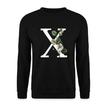 Letter X Green Botany - Unisex Sweatshirt - black - Front - Alina (178cm) & Michal (187cm)