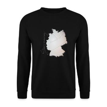 Germany Map Framed Real Volleyball EN - Unisex Sweatshirt - black - Front - Alina (178cm) & Michal (187cm)
