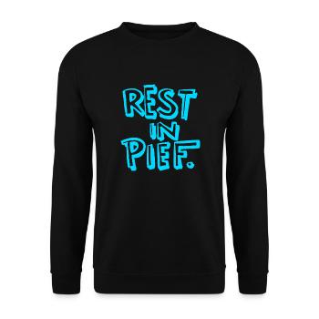 REPOS À PIEF (R.I.P.) Bleu - Sweat-shirt Unisexe - noir - Devant - Alina (178cm) & Michal (187cm)