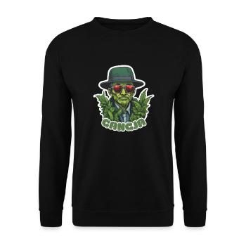 GANGJA LOGO - Sweat-shirt Unisexe - noir - Devant - Alina (178cm) & Michal (187cm)