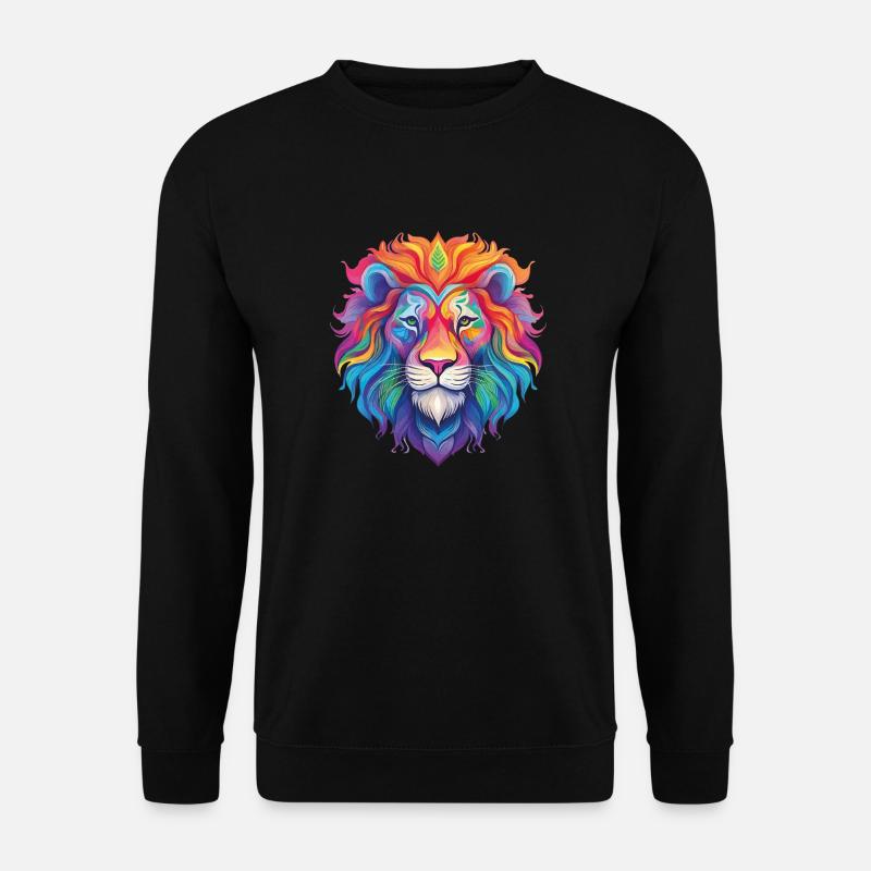Rainbow Lion - Unisex Sweatshirt - black
