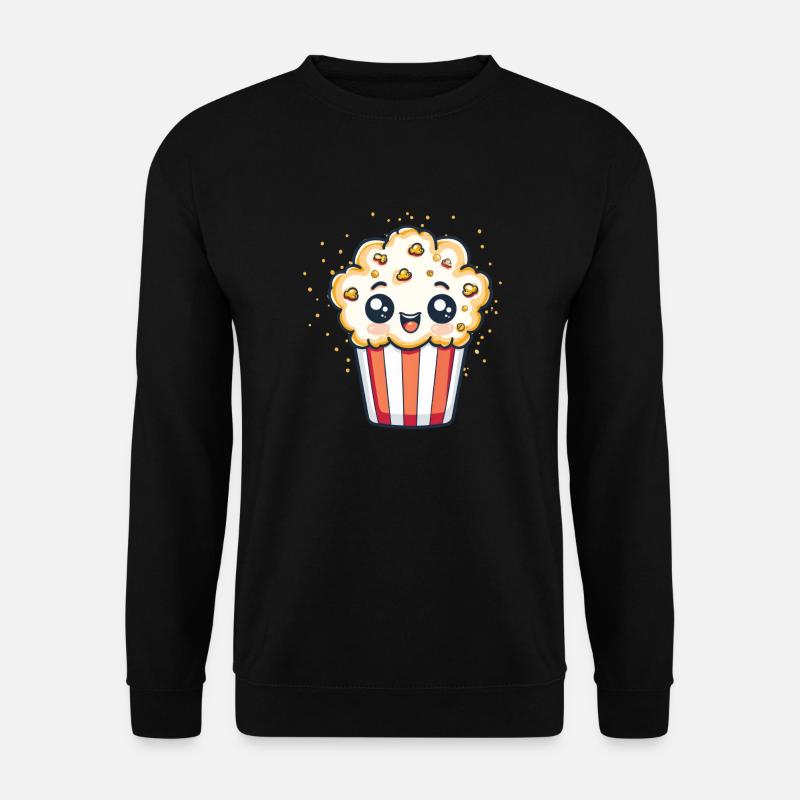 Süßer Popcorn-Charakter - Unisex Pullover - Schwarz