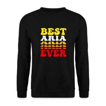 Meilleur air mignon de tous les temps - Groovy Vintage Custom Aria - Sweat-shirt Unisexe - noir - Devant - Alina (178cm) & Michal (187cm)