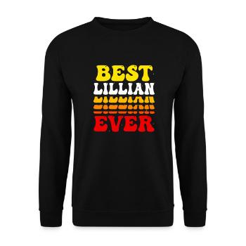 Groovy Vintage Custom Lillian Name - Mignon Meilleur - Sweat-shirt Unisexe - noir - Devant - Alina (178cm) & Michal (187cm)