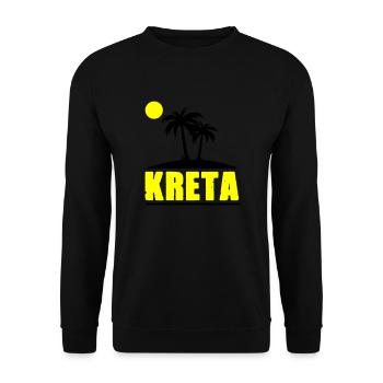 Crete - Unisex Sweatshirt - black - Front - Alina (178cm) & Michal (187cm)