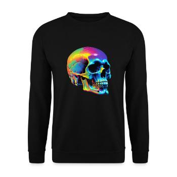 Crâne - Sweat-shirt Unisexe - noir - Devant - Alina (178cm) & Michal (187cm)