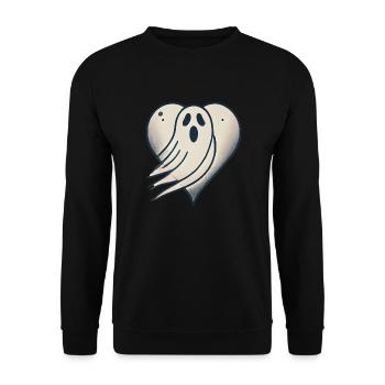 Geisterherz - Unisex Pullover - Schwarz - Vorne - Alina (178cm) & Michal (187cm)