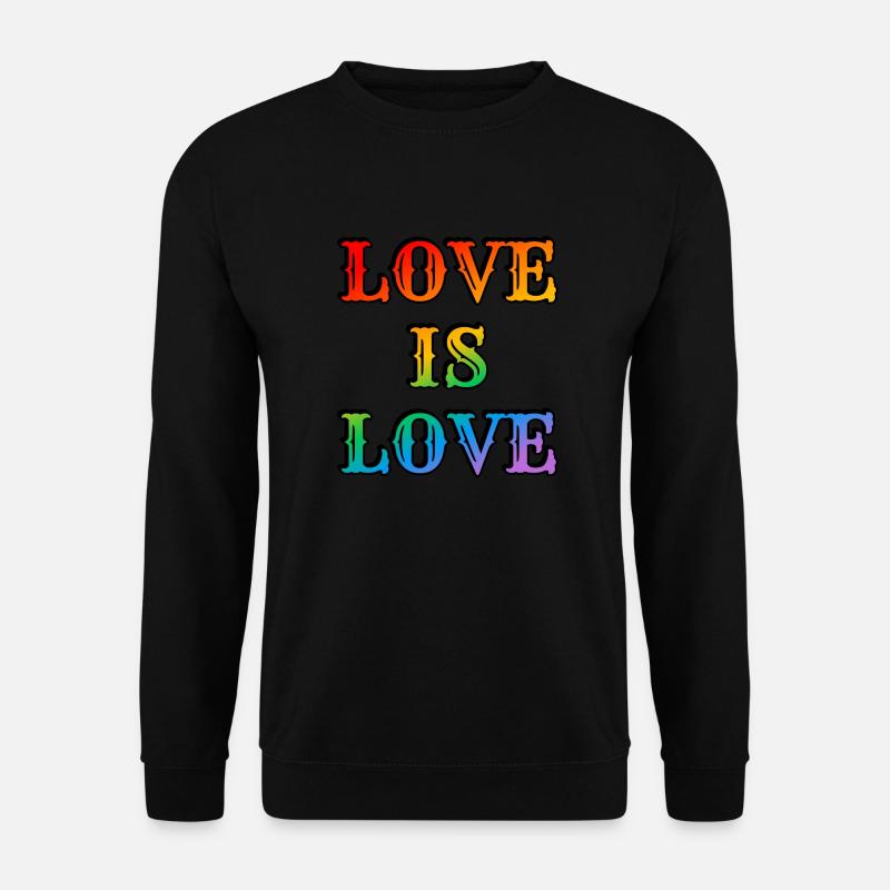 Regenbogen-Liebe ist Liebe - Unisex Pullover - Schwarz