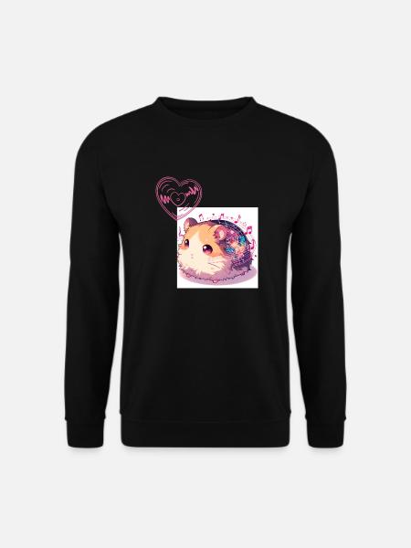 Hamster in Univeresum - Unisex Pullover - Schwarz