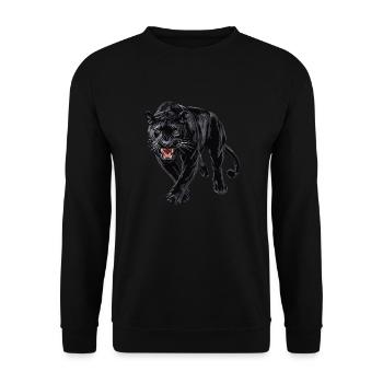 Panther - Unisex Pullover - Schwarz - Vorne - Alina (178cm) & Michal (187cm)