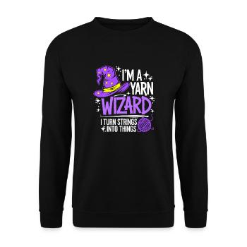 Magic of wool and creativity - Unisex Sweatshirt - black - Front - Alina (178cm) & Michal (187cm)