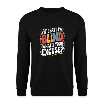 Blinde Blindheit Sehbehinderte Menschen - Unisex Pullover - Schwarz - Vorne - Alina (178cm) & Michal (187cm)