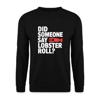 Maritimer Foodie-Look - Unisex Pullover - Schwarz - Vorne - Alina (178cm) & Michal (187cm)
