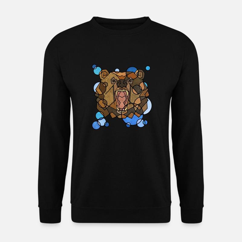 Bär Geometrie - Unisex Pullover - Schwarz
