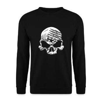 Skull - Unisex Pullover - Schwarz - Vorne - Alina (178cm) & Michal (187cm)