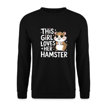 Hamster - Unisex Pullover - Schwarz - Vorne - Alina (178cm) & Michal (187cm)