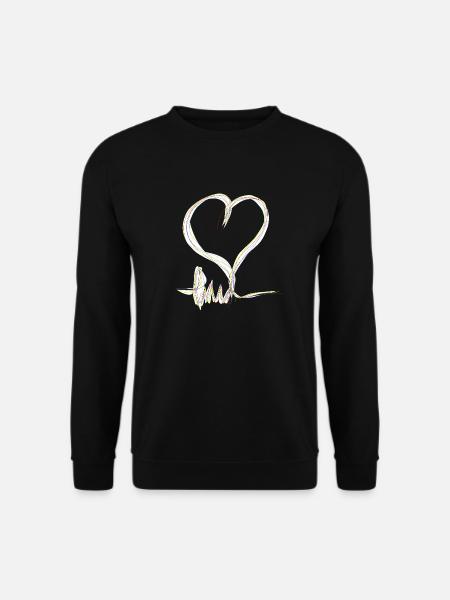 Herz - Unisex Pullover - Schwarz