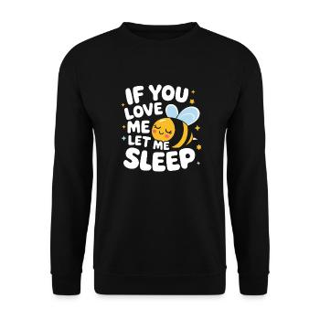 Honigbiene Imker Bienen Biene - Unisex Pullover - Schwarz - Vorne - Alina (178cm) & Michal (187cm)