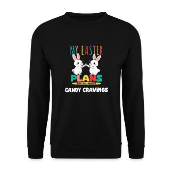 Easter Candy Cravings Bunny Fun Plans - Unisex Sweatshirt - black - Front - Alina (178cm) & Michal (187cm)