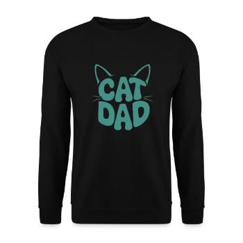 Cat Dad: Proud Cat Dad - Unisex Sweatshirt - black - Front - Alina (178cm) & Michal (187cm)