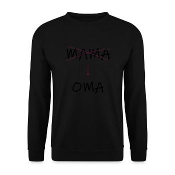 Mama du wirst Oma - Unisex Pullover - Schwarz - Vorne - Alina (178cm) & Michal (187cm)