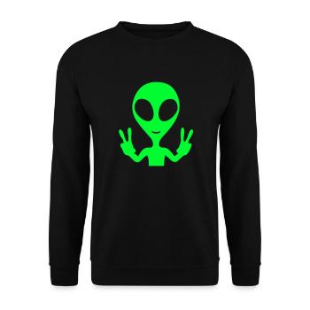 Cercles celtiques Symboles gothiques Ornements vikings - Sweat-shirt Unisexe - noir - Devant - Alina (178cm) & Michal (187cm)