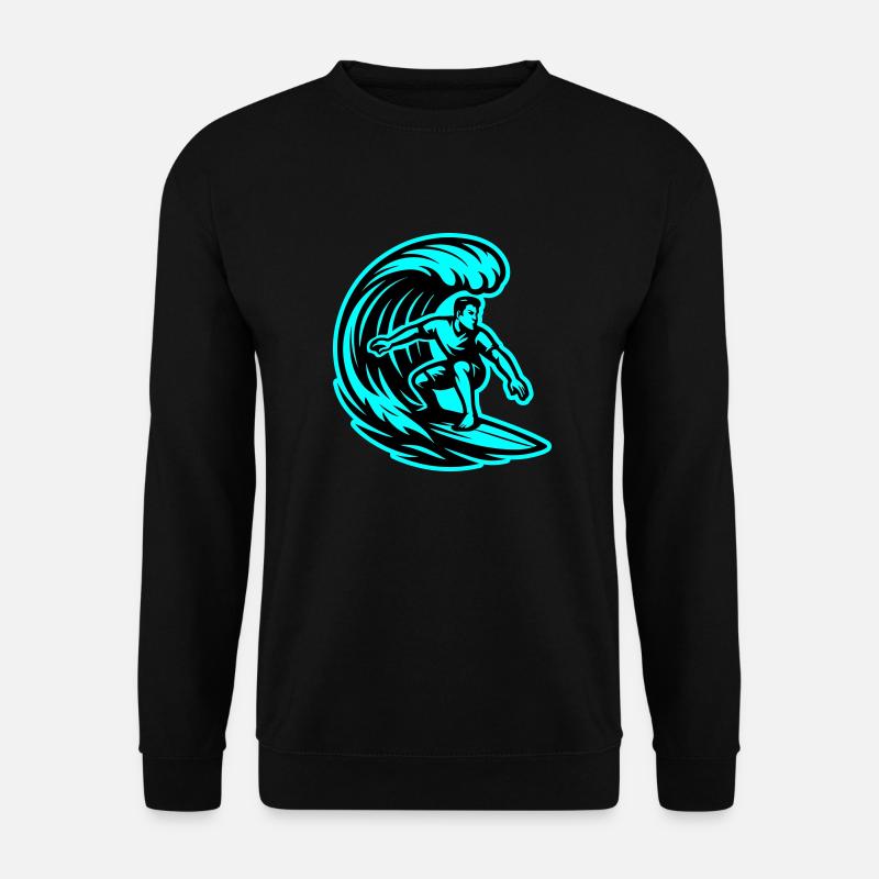 Surfer Wave Surfing - Unisex Sweatshirt - black