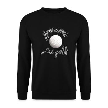 Balle de Golf J'ai GOLF - Sweat-shirt Unisexe - noir - Devant - Alina (178cm) & Michal (187cm)